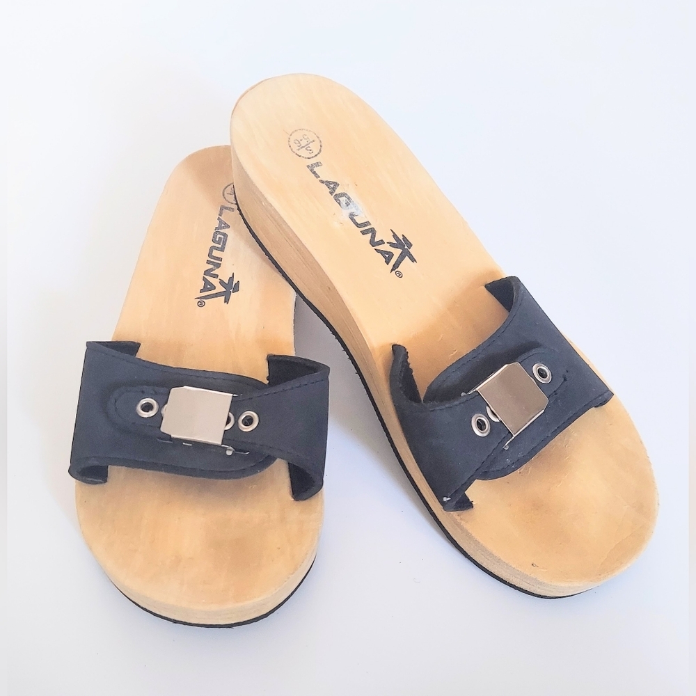 Laguna Slip-On Sandals Womens Size 5 / 6 Small Black